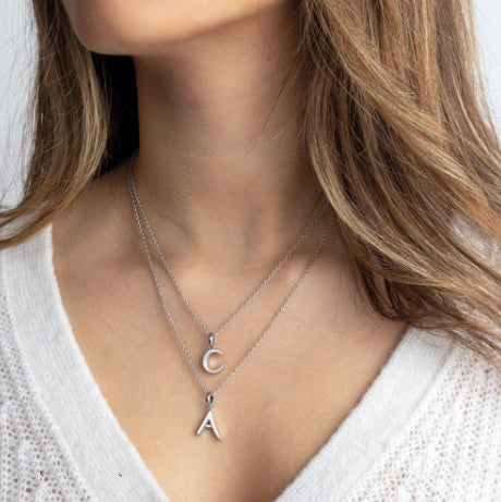 Personalized Initial Necklace - Custom A to Z Letter Pendant for Women, Gift for Her, Birthday, Anniversary, Valentine's Day | Elegant Layering Jewelry for Everyday Wear