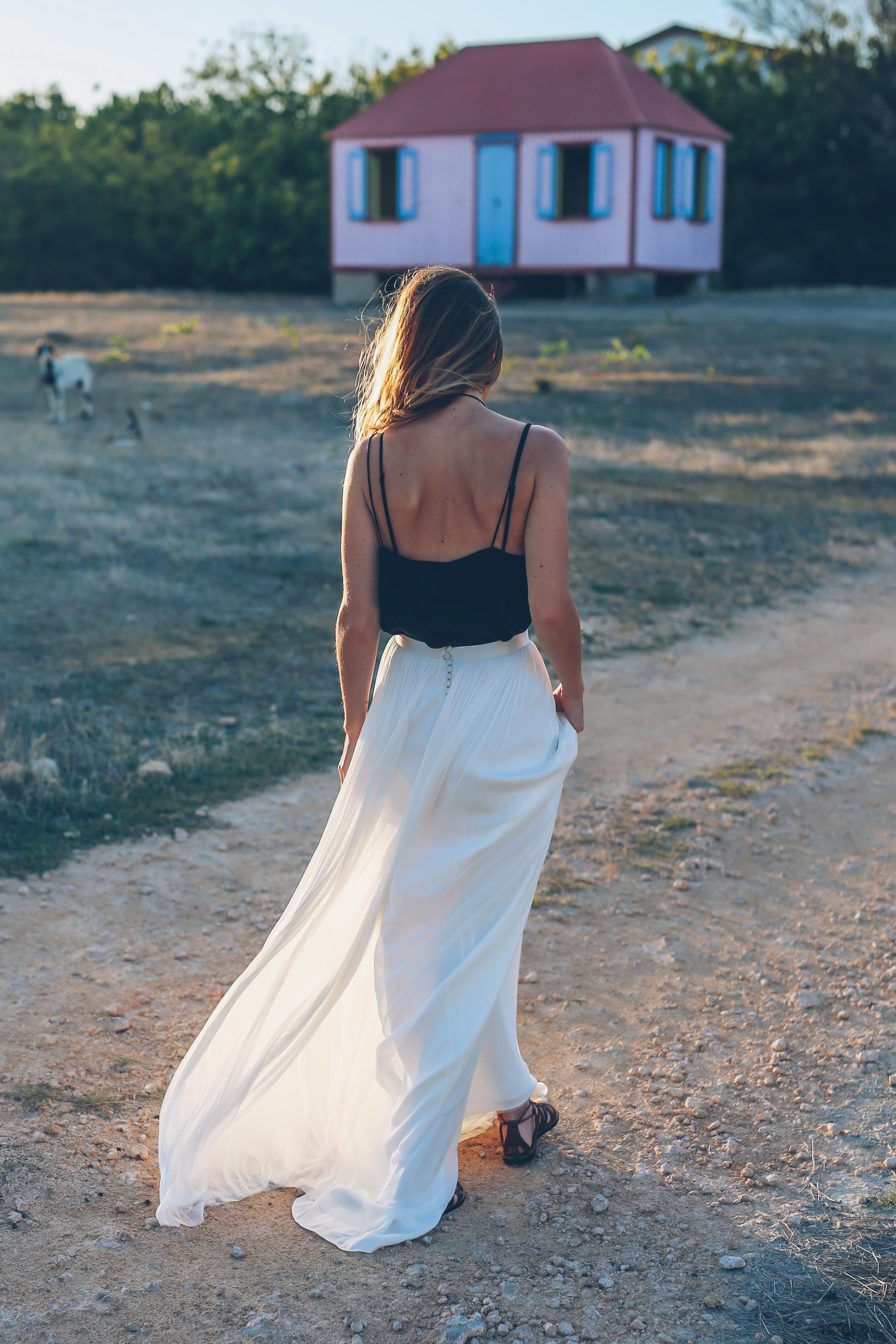 Catherine Deane Anika Skirt - Women's Flowy Midi Skirt with Side Slit, Elegant & Comfortable for Casual, Office & Party Wear