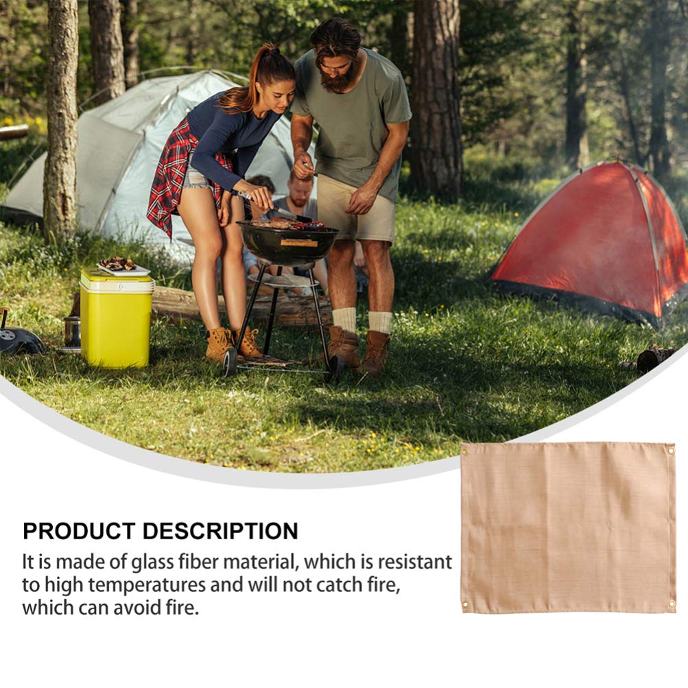 2-Pack Fireproof BBQ Blanket - Heat Resistant Camping Mat, Fire Retardant Insulation Pad for Grilling, Picnics & Outdoor Cooking - Perfect for Backyard BBQs, Campfires & Emergency Fire Safety