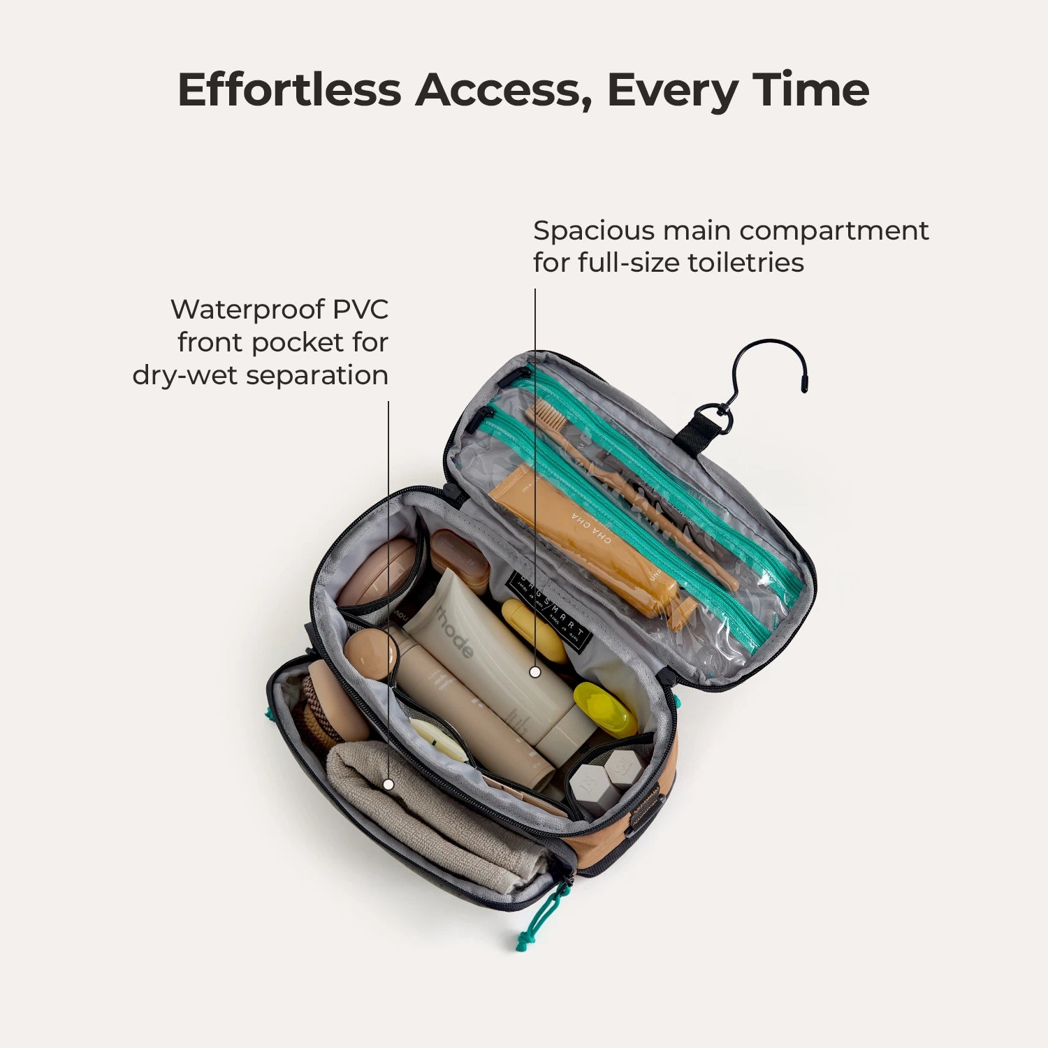 Blast 4.5L Hanging Toiletry Bag for Travel - Waterproof Cosmetic Organizer with Multiple Pockets for Bathroom Essentials | Perfect for Camping, Gym & Business Trips
