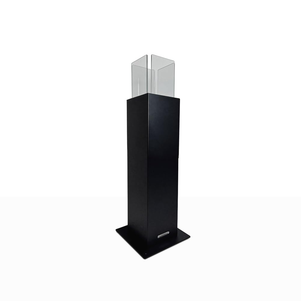 Outdoor Bioethanol Fireplace Chimenea - Capri 70 Black Garden Ethanol Burner for Patio, Deck & Backyard | Eco-Friendly Heating & Ambiance