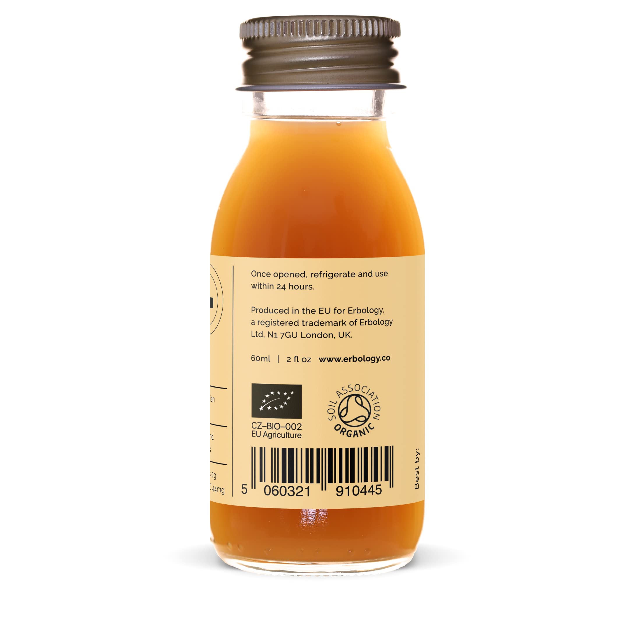 Organic Immunity Booster Shots - Erbology 12 Pack (60ml Each) | Cold & Flu Defense, Energy Boost, Daily Wellness | Vegan, Gluten-Free, Non-GMO