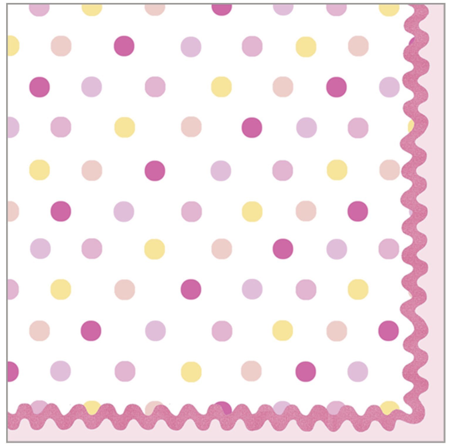 Baby Shower Party Supplies - Pink Beverage Napkins (Pack of 1) - Perfect for Gender Reveals, Bridal Showers & Newborn Celebrations