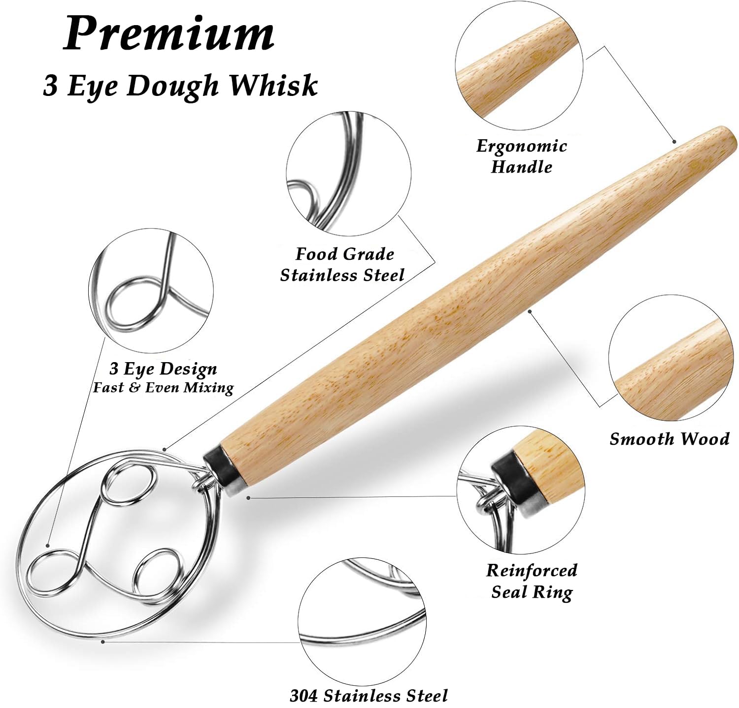 YAANI Sourdough Starter Kit - Complete Bread Baking Supplies Set with 2 Banneton Proofing Baskets (Round & Oval), Dough Whisk, Scoring Tool, Metal & Silicone Scrapers - Premium Artisan Baking Tools for Homemade Sourdough Bread | Perfect for Beginners & Professional Bakers
