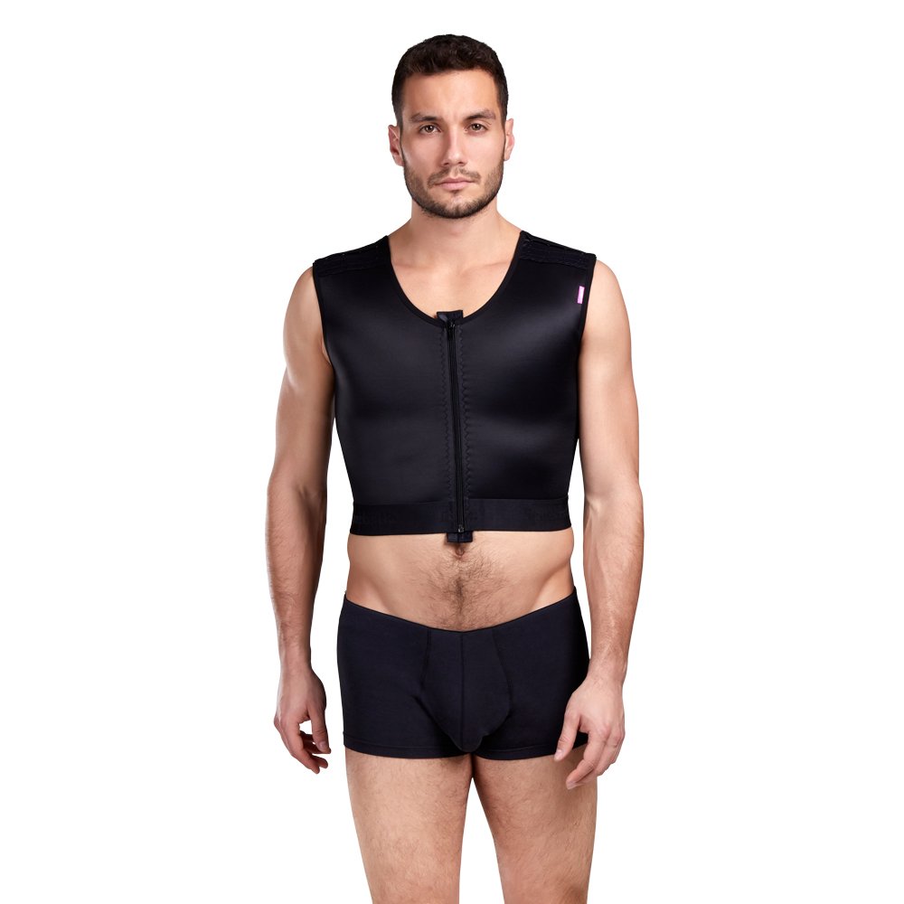 LIPOELASTIC MTmS Comfortable Gynecomastia Compression Vest for Men - Breathable & Supportive Chest Binder for Daily Wear, Post-Surgery Recovery & Workout Support