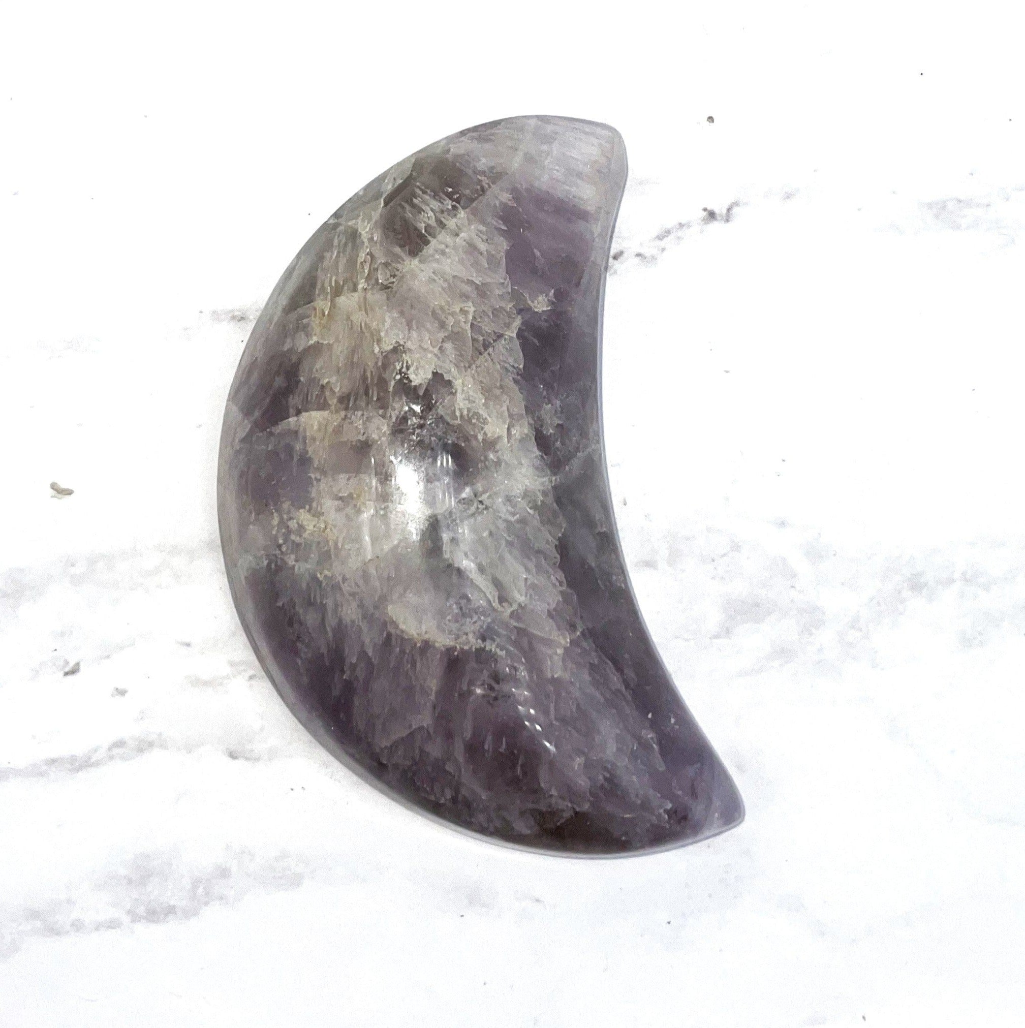 Natural Ametrine Moon Carving - Healing Crystal for Meditation, Yoga & Spiritual Growth - Perfect for Home Decor, Gifts & Energy Balancing
