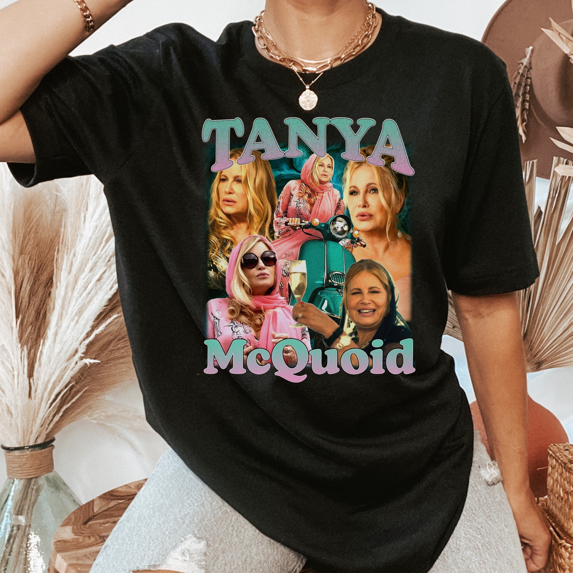 Tanya Mcquoid Vintage Tee - Jennifer Coolidge White Lotus T-Shirt - Homage Shirt for Fans - Perfect for Cosplay, TV Show Merch, and Pop Culture Events