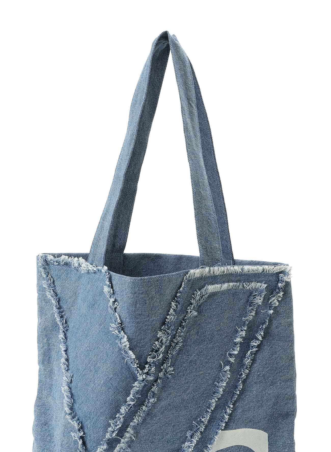 C/DENIM Y DESIGN Patchwork Denim Tote Bag - Stylish & Durable Handbag for Women, Perfect for Shopping, Work, and Everyday Use