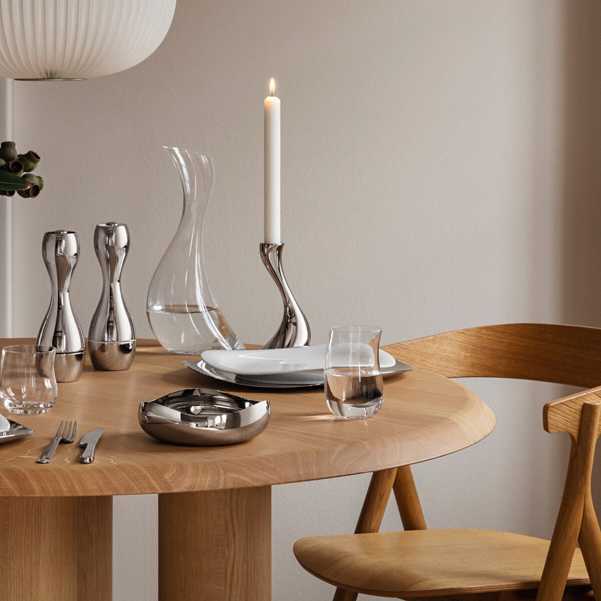 Georg Jensen Cobra Salt and Pepper Grinder Set - Premium Stainless Steel Spice Mill for Kitchen & Dining Table - Perfect for Home Cooking, Restaurants, and Gift Giving