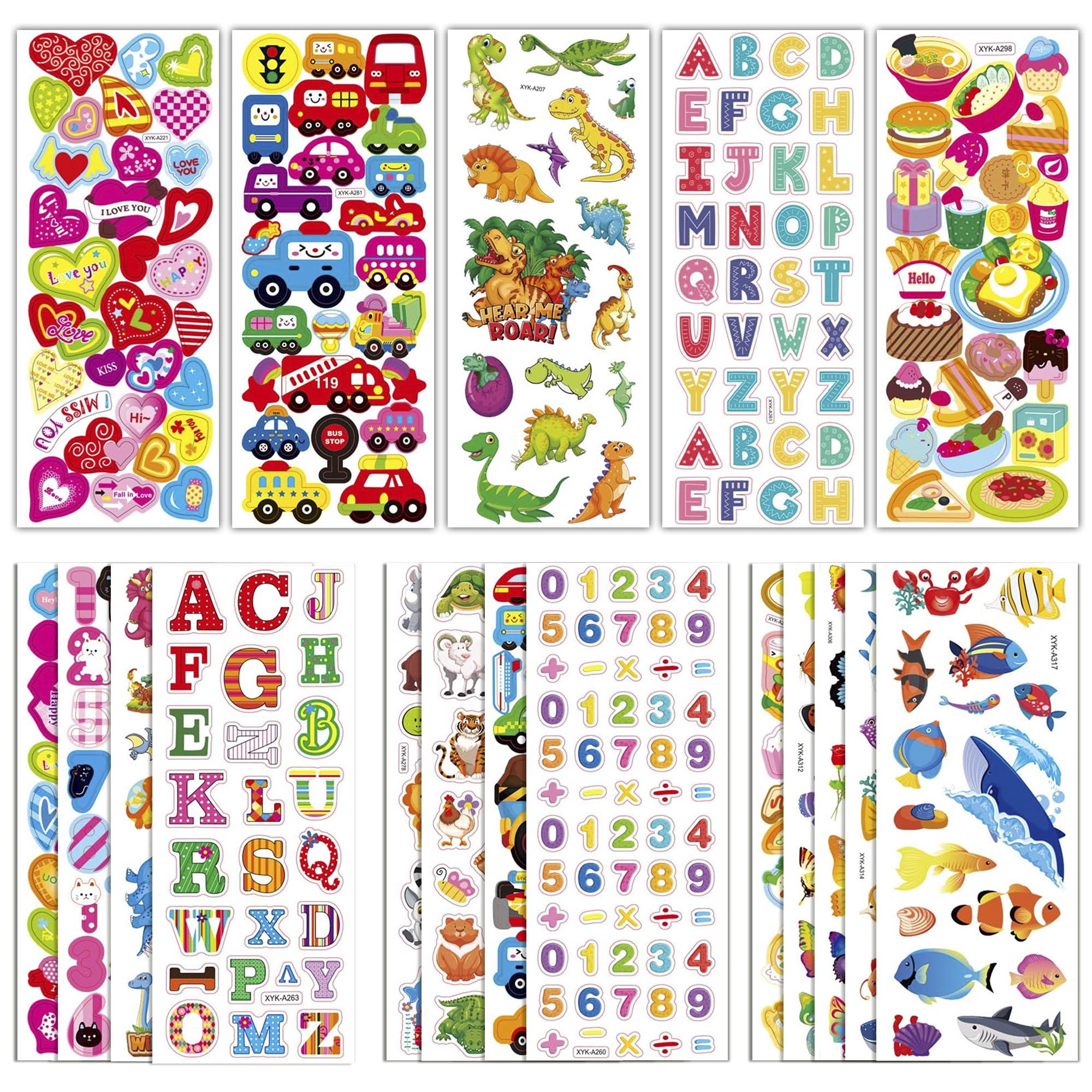 500+ Cute Easter Stickers for Kids - 3D Puffy Stickers Pack for Toddlers 2-4 Years Old | Easter Basket Essentials, Party Favors & Birthday Gifts for Boys Girls | Preppy Aesthetic School & Craft Supplies for Scrapbooking, DIY Projects & Easter Celebrations
