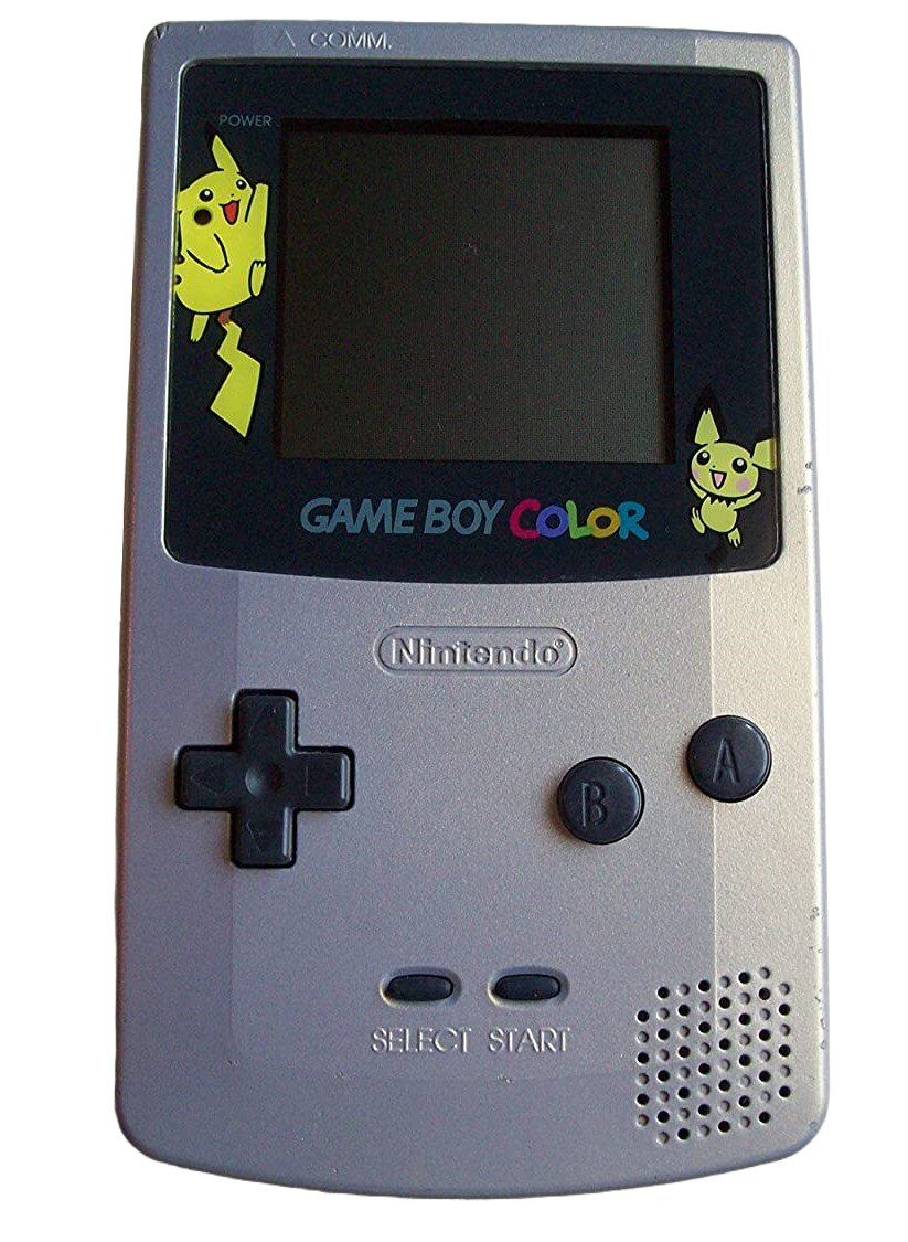 Original Game Boy Color Console - Pokemon Gold & Silver Limited Edition - Retro Gaming Gift for Collectors & Fans - Perfect for Nostalgic Play & Display