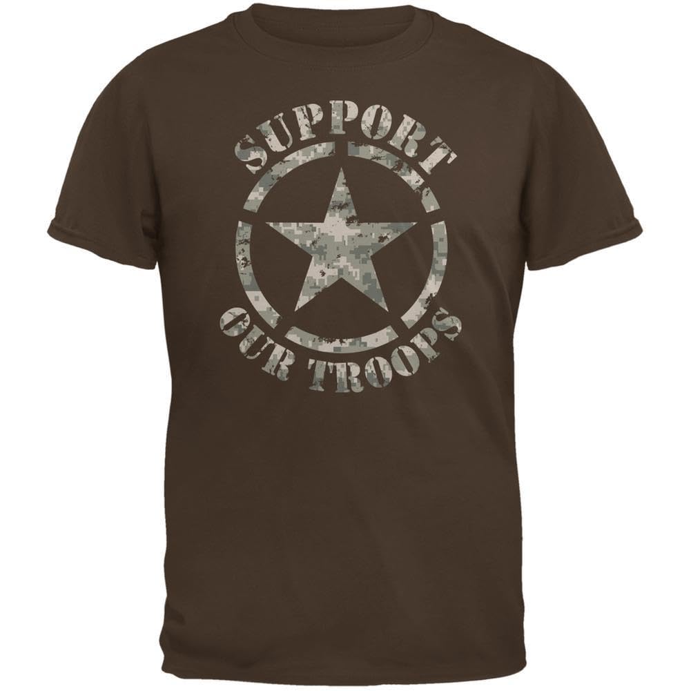 Support Our Troops Camo Star Patriotic Military T-Shirt for Men & Women - Perfect for Veterans Day, Memorial Day & Military Appreciation Events