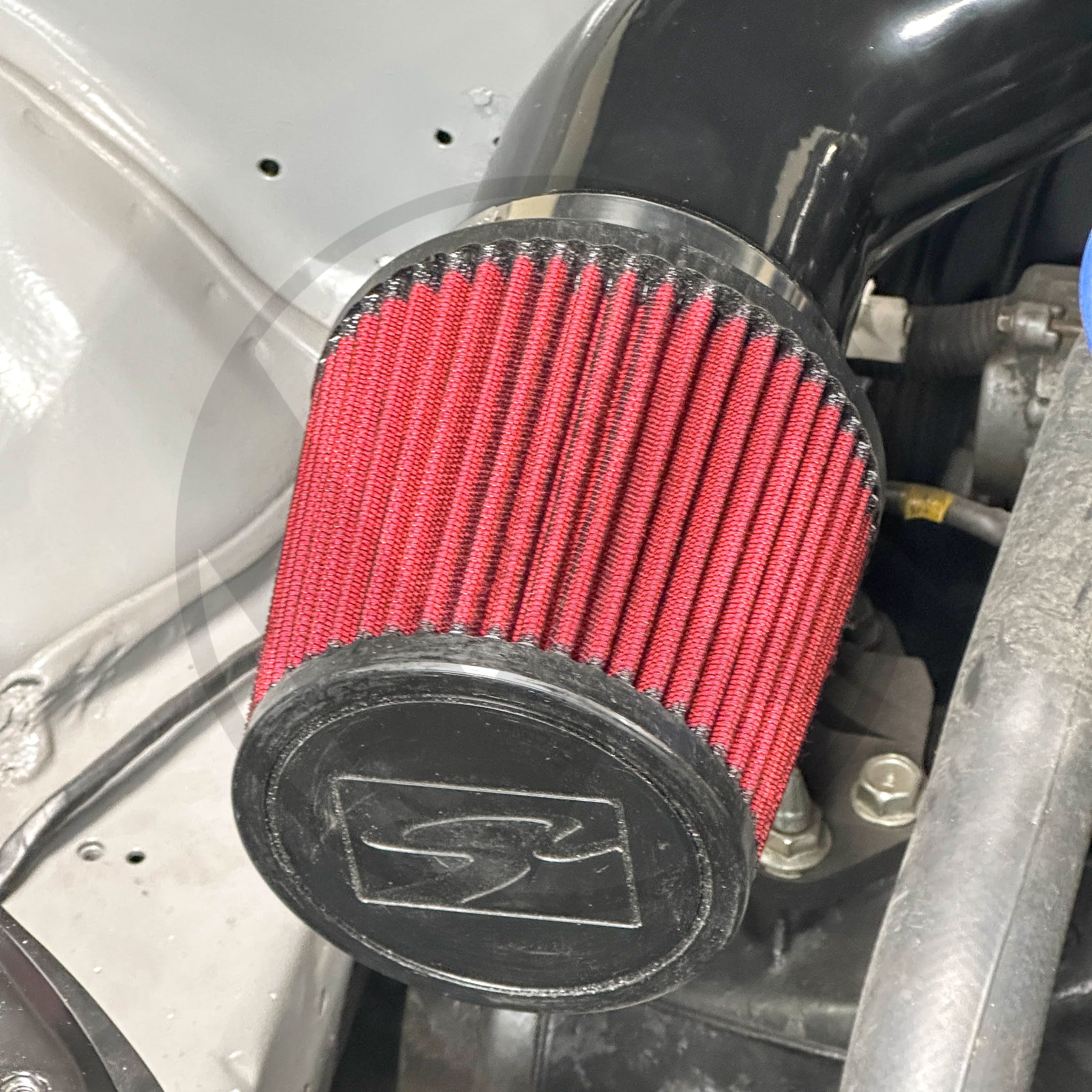 4 Inch Gloss Black Air Intake System with Skunk2 Filter - Compatible with Honda Civic & Acura Integra (B16/B18/D16 Engines) - High Performance Cold Air Intake for Racing & Street Use