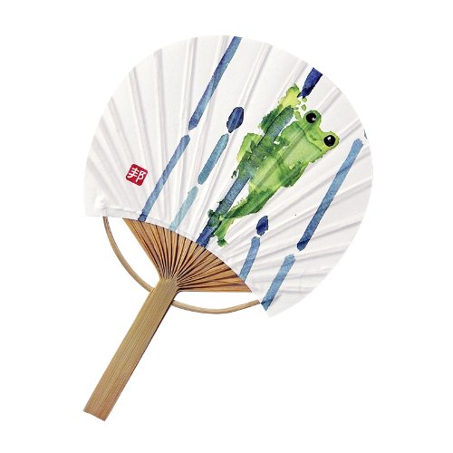 Shikoku Uchiwa Traditional Japanese Hand Fan - Unisex Cooling Breeze Fan for Summer, Travel, and Home Decor | Authentic Japanese Postcard Design