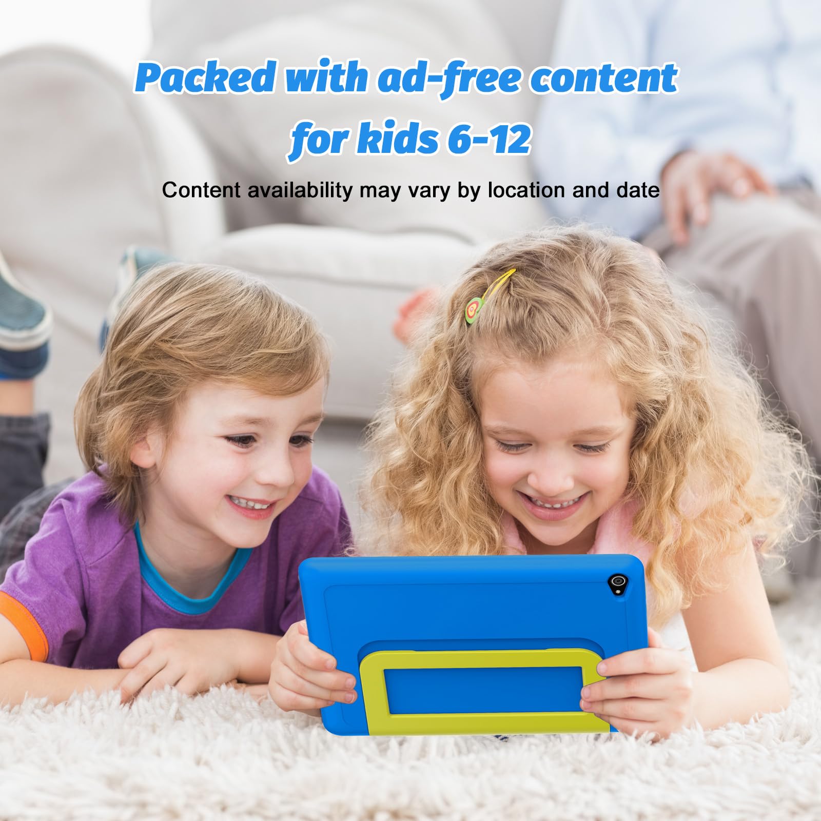 10 Inch Kids Tablet with Android 14 | Octa-Core 64GB Storage (Expandable to 1TB) | WiFi Children's Learning Tablet with Parental Controls & Dual Camera | Includes Protective Case | Perfect Gift for Toddlers & Kids | Ideal for Homeschooling, Travel, and Educational Entertainment