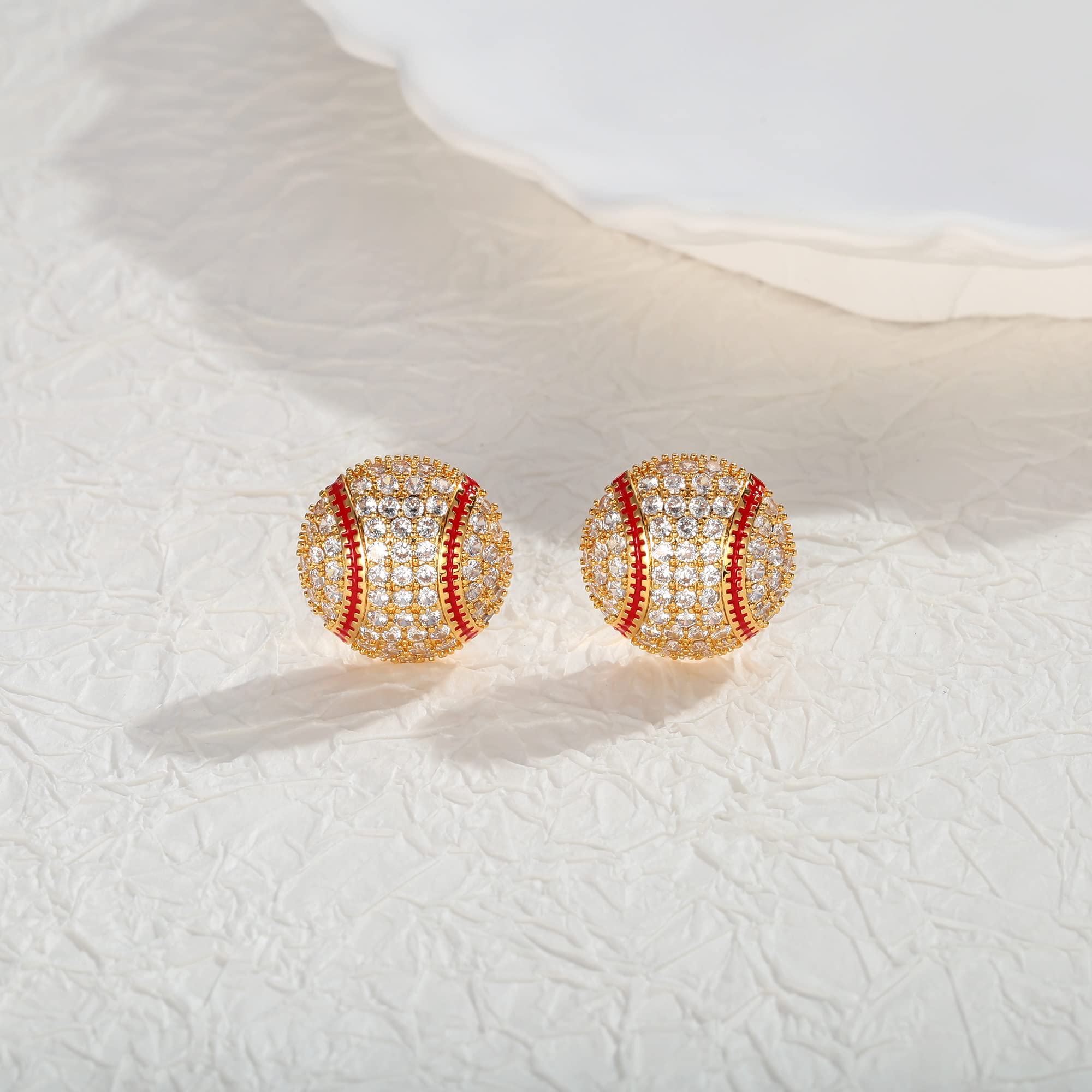 LILIE&WHITE Sports Stud Earrings for Women - Basketball Football Baseball Softball Volleyball Tennis Rugby Team Fan Jewelry | Perfect for Game Day, Fan Events & Casual Wear