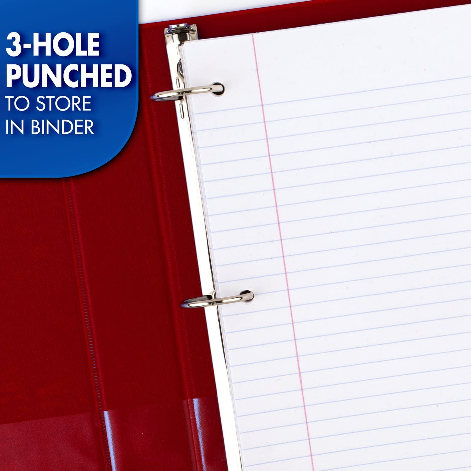 Mead Loose Leaf Paper, 3 Pack College Ruled Filler Paper - 8.5 x 11 Inches, 200 Sheets per Pack (73189) - Perfect for School, Office & Homework Organization