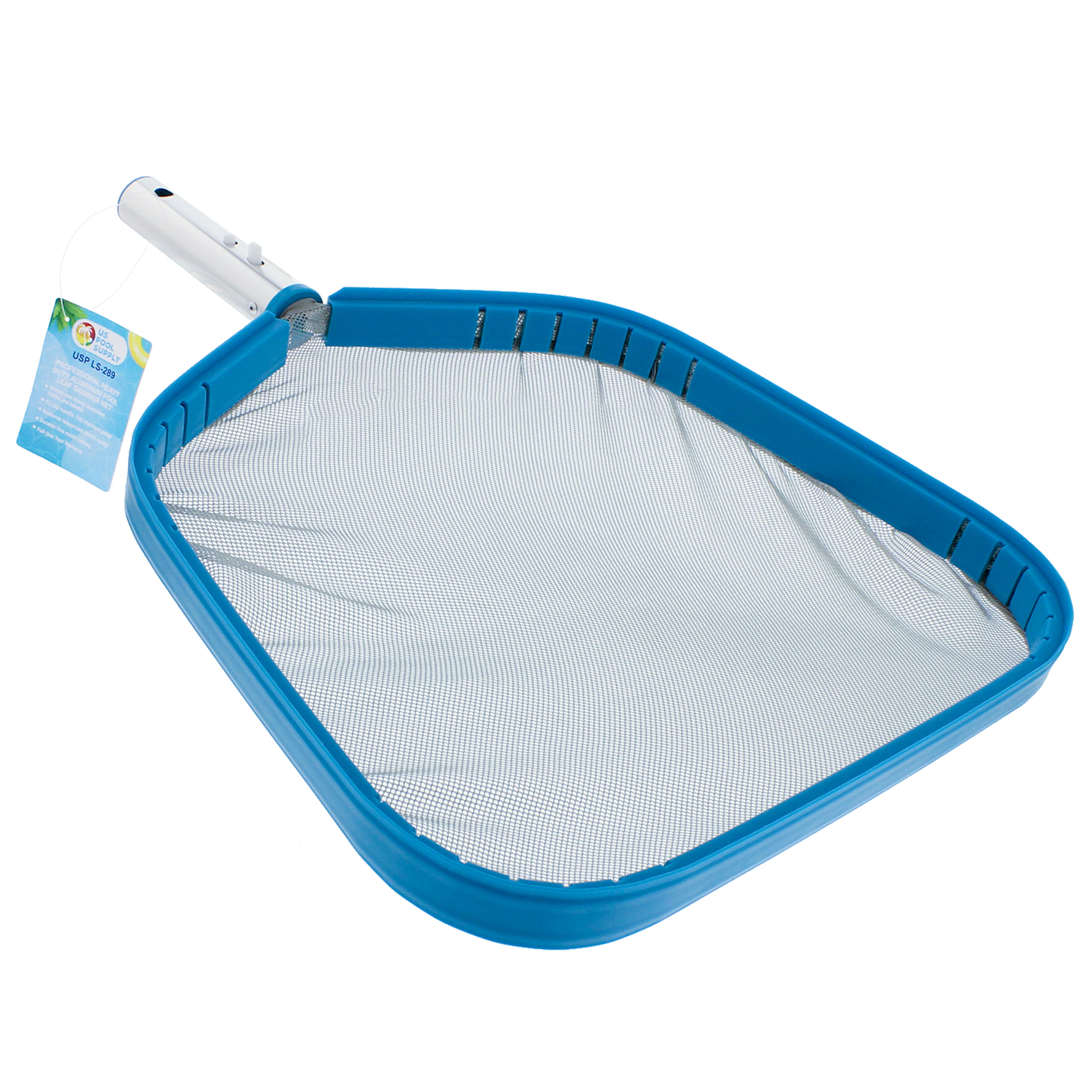 U.S. Pool Supply® Heavy Duty Aluminum Leaf Skimmer - Professional Pool Cleaning Tool for Leaves, Debris & Bugs - Perfect for Inground & Above Ground Pools, Spas & Backyard Maintenance