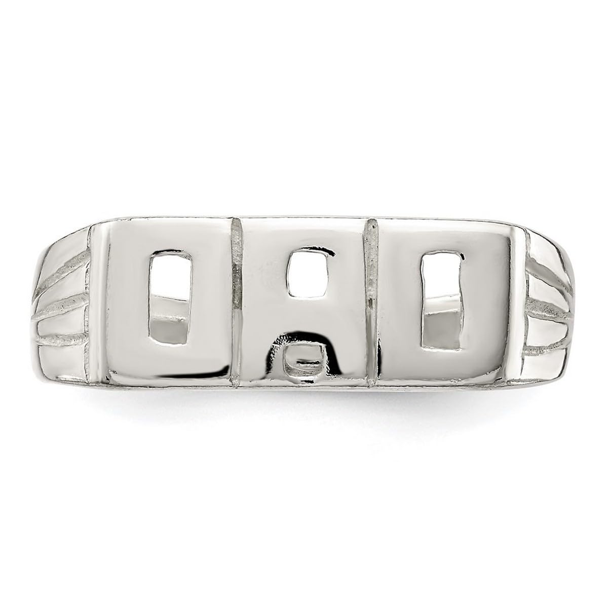 925 Sterling Silver Polished Solid Dad Ring for Women - Durable & Hypoallergenic Wedding Band, Anniversary Gift for Her - Perfect for Everyday Wear & Special Occasions