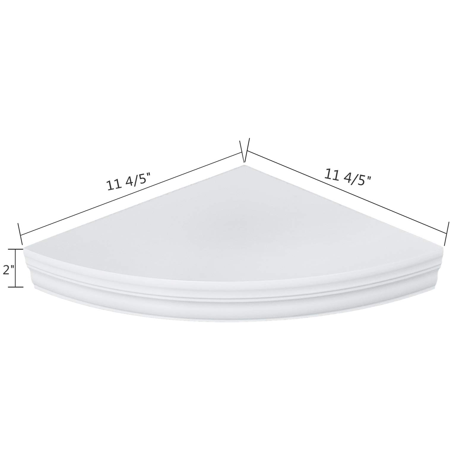 WELLAND Modern Wall Mounted Corner Shelves - Set of 2 White Floating Shelves for Bedroom, Office & Home Decor | Space-Saving Corner Display Shelf for Books, Plants & Decorative Accents