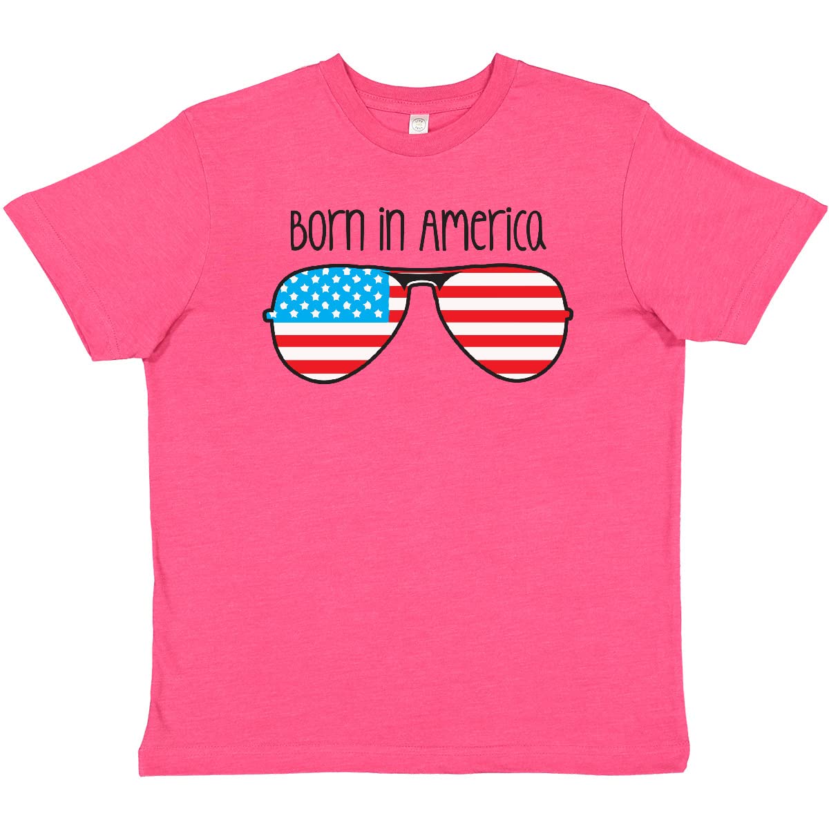 Inktastic Born in America Youth T-Shirt - Patriotic Kids Tee for 4th of July, Memorial Day & Independence Day Celebrations