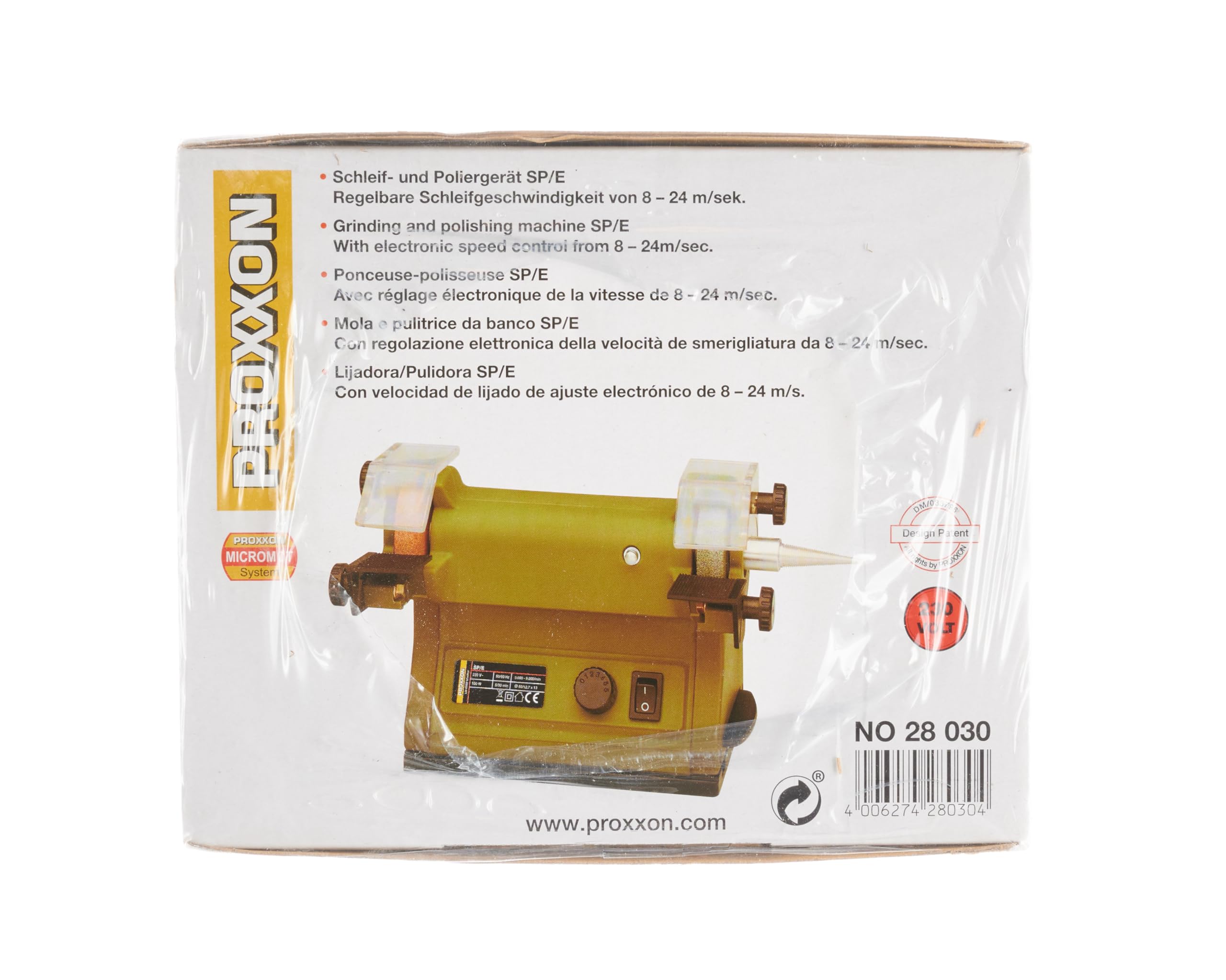 PROXXON 2228030 SP/e Multi-Purpose Sander Polisher - Compact & Powerful for Woodworking, Metal Polishing & DIY Projects