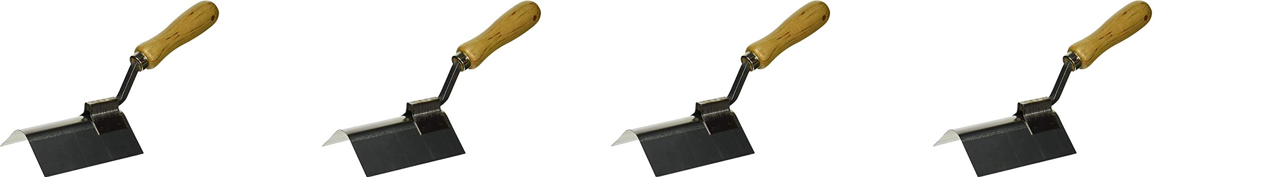 Kraft Tool DW451 5-Inch Bullnose Outside Corner Trowel - Pack of 4 - Drywall Corner Bead Tool for Smooth Wall Finishing - Perfect for DIY Home Renovation and Professional Construction Projects