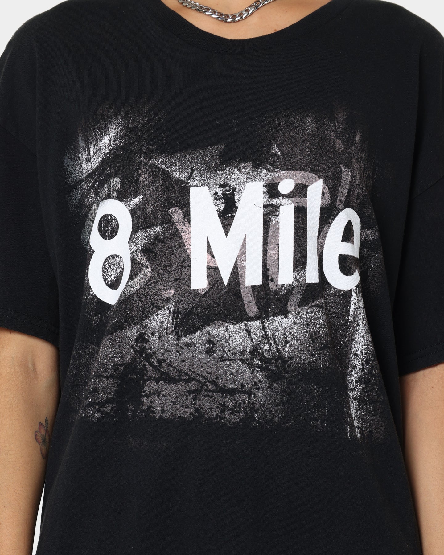 8 Mile Vintage T-Shirt Black Wash - American Thrift X 8 Mile Retro Graphic Tee for Men | Perfect for Casual Wear, Concerts & Street Style Fashion