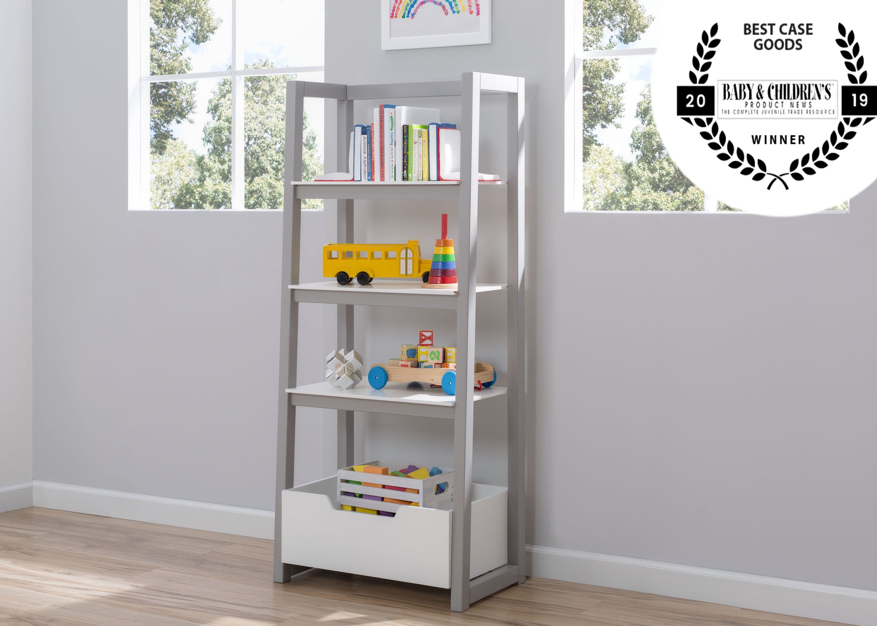 Gateway Ladder Shelf - 5-Tier Wooden Bookshelf for Home & Office Organization | Perfect for Living Room, Bedroom Decor & Book Storage