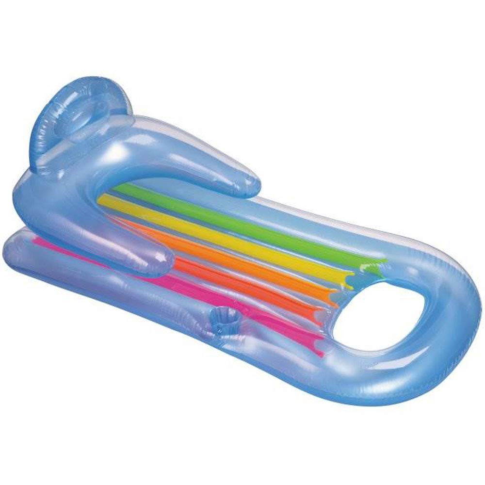 Intex King Kool Lounge Floating Pool Raft with Cup Holder - 16 Pack Set for Summer Relaxation, Pool Parties & Backyard Fun
