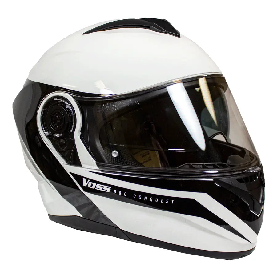 VOSS 580 Conquest Modular Motorcycle Helmet - DOT Approved, Lightweight & Comfortable for Touring, Cruising & Long Rides