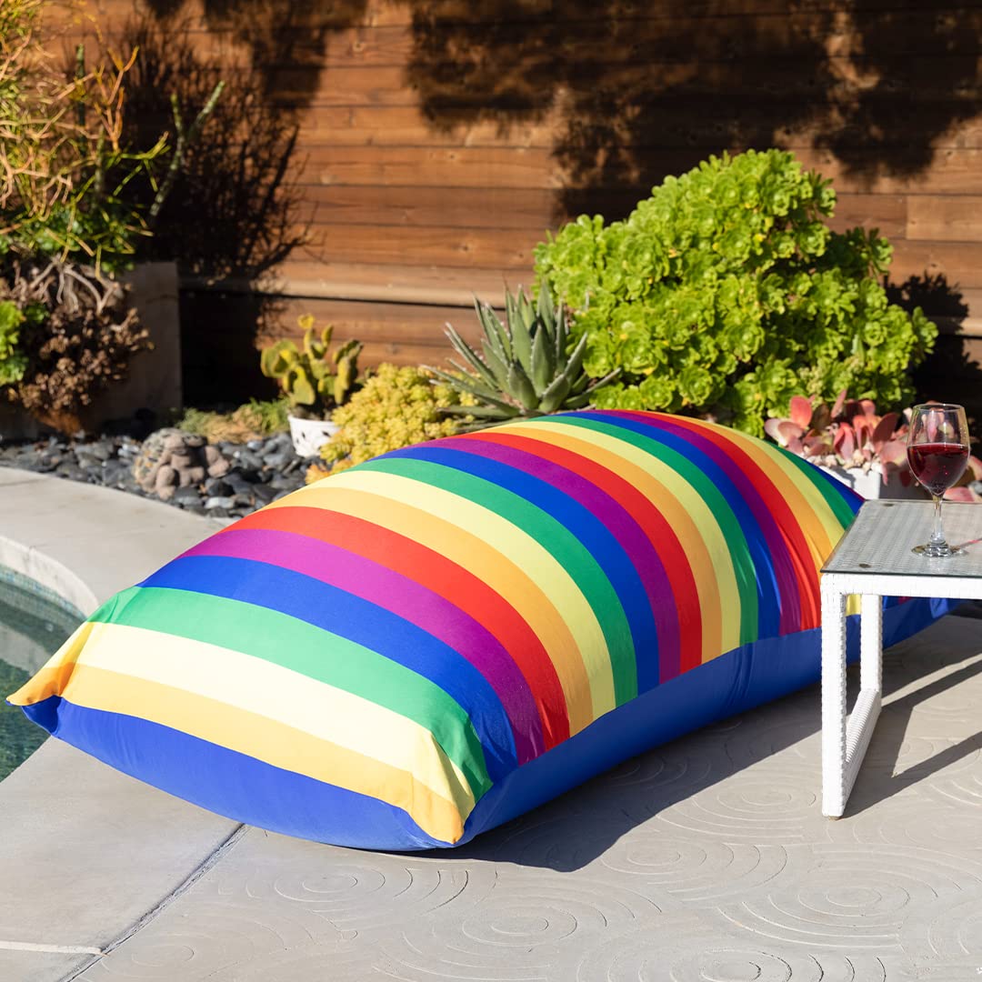 Yogibo Zoola Max Pride Edition - Oversized Outdoor Bean Bag Chair & Lounge Furniture for LGBTQ+ Pride Decor - Perfect for Backyard, Patio, and Pride Celebrations