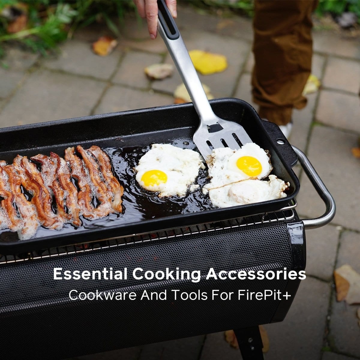 Premium Fire Pit Accessory Set - 5-Piece Stainless Steel Tools with Pouch (Poker, Rake, Shovel, Brush, Log Grabber) for Outdoor Camping, Backyard Bonfires & Patio Fire Pits
