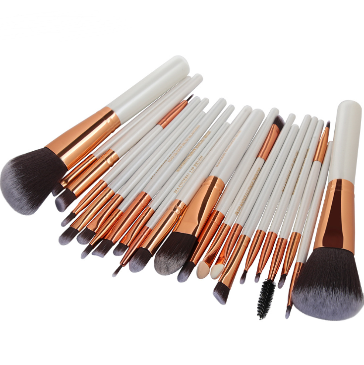 22 Piece Professional Makeup Brush Set - Soft Synthetic Bristles for Foundation, Blending, Eyeshadow - Perfect for Makeup Artists & Beginners (Home Use, Travel, Professional Kit)