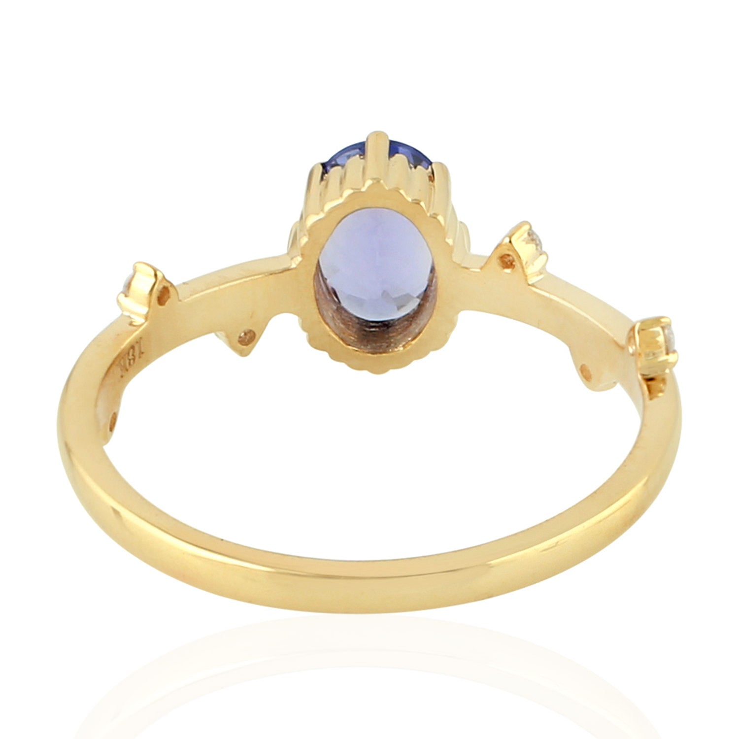 10K Yellow Gold Oval Cut Tanzanite Diamond Engagement Ring for Women - Perfect for Proposals, Anniversaries & Special Occasions