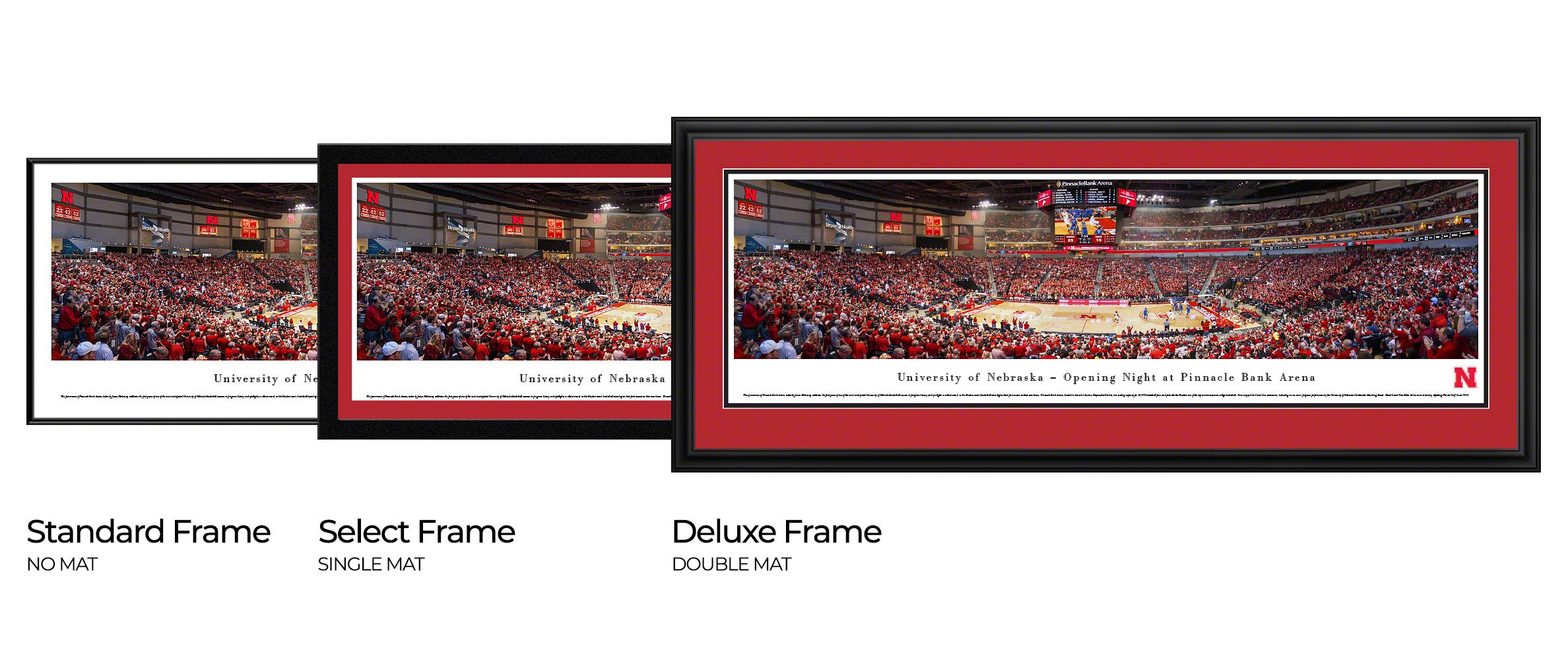 Nebraska Basketball Poster - Blakeway Panoramas College Sports Wall Art for Game Room & Fan Cave Decor