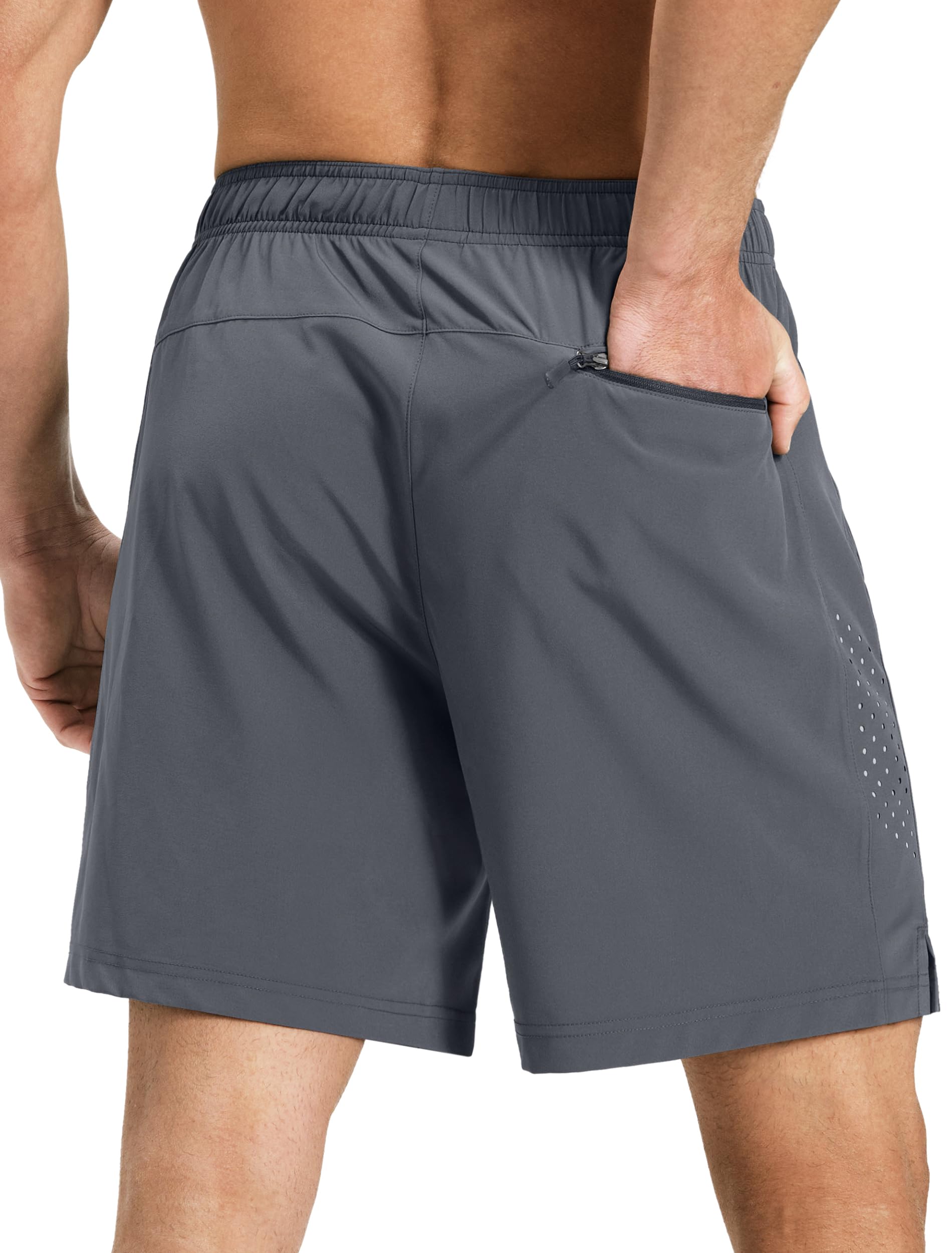 Men's 7 Inch Running Shorts Quick Dry Lightweight Athletic Workout Shorts with 3 Zipper Pockets for Gym, Tennis & Outdoor Sports | Breathable Comfort for Jogging, Training & Active Lifestyle