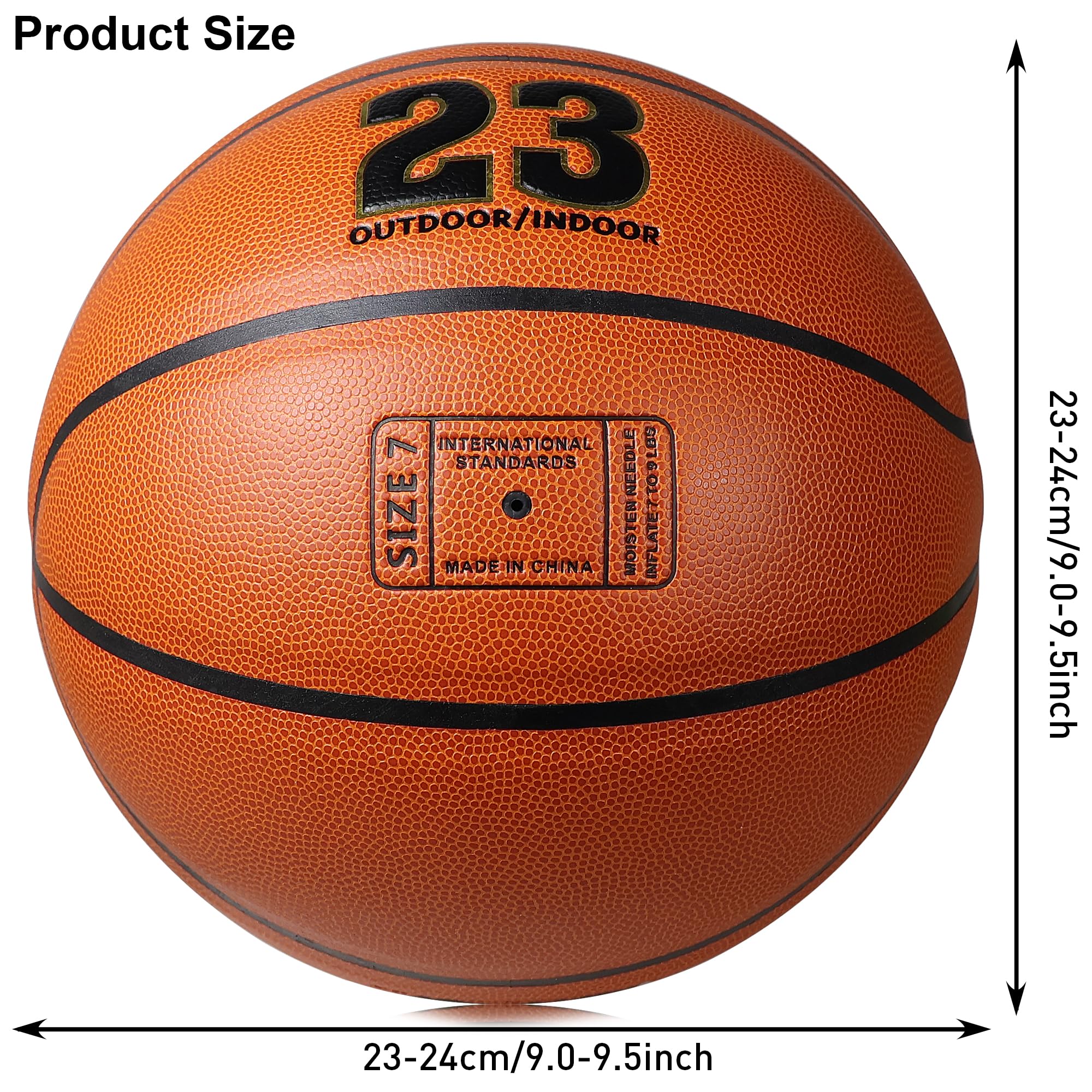 Sportfly Ultra Touch Classic PU Leather Basketball - Size 7 for Indoor & Outdoor Play - High Grip Training Ball for Basketball Skills Improvement - Perfect for Practice, Games & Skill Development