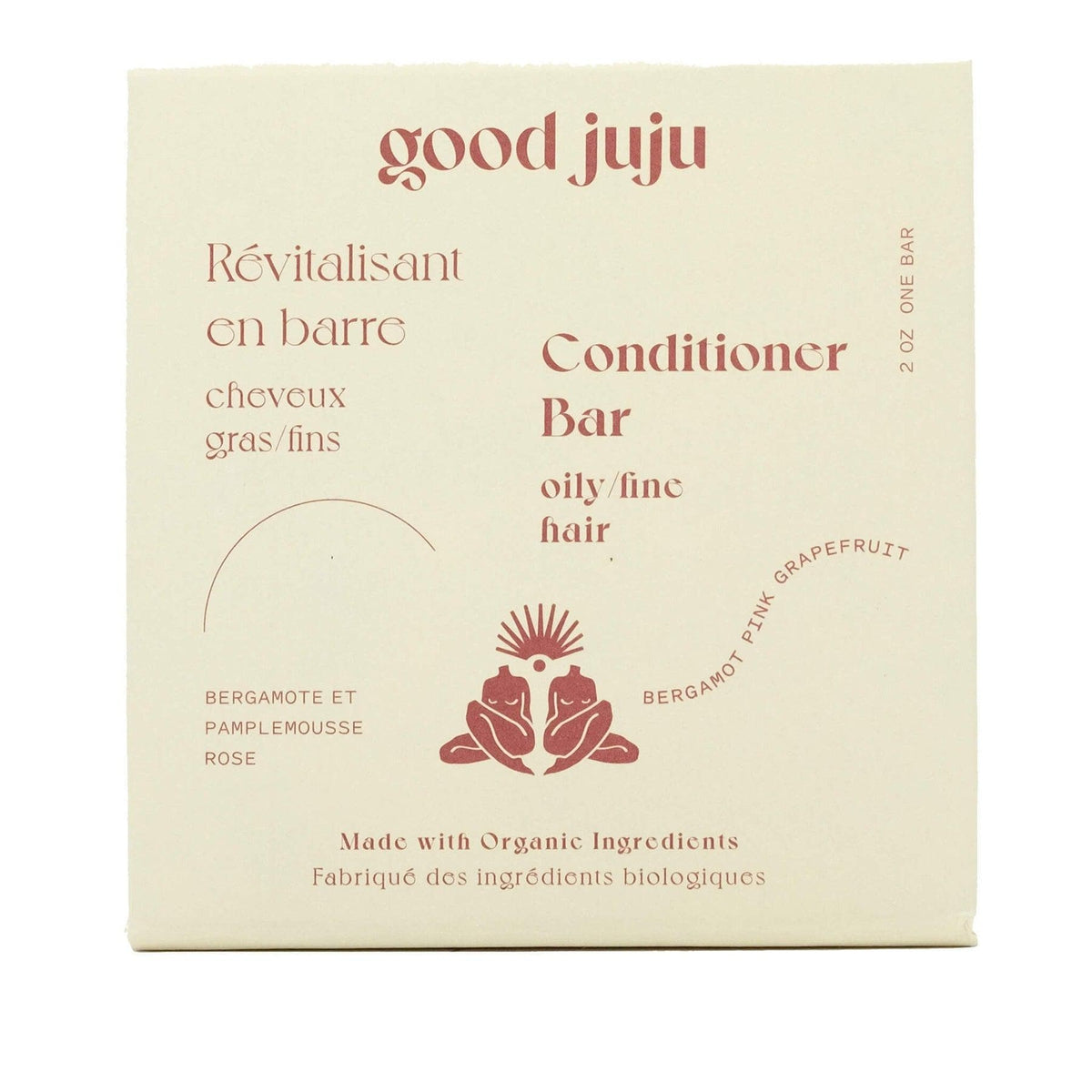 Good Juju Natural Solid Conditioner Bar for Oily & Fine Hair - Vegan, Plastic-Free Hair Care for Travel & Zero Waste Lifestyle