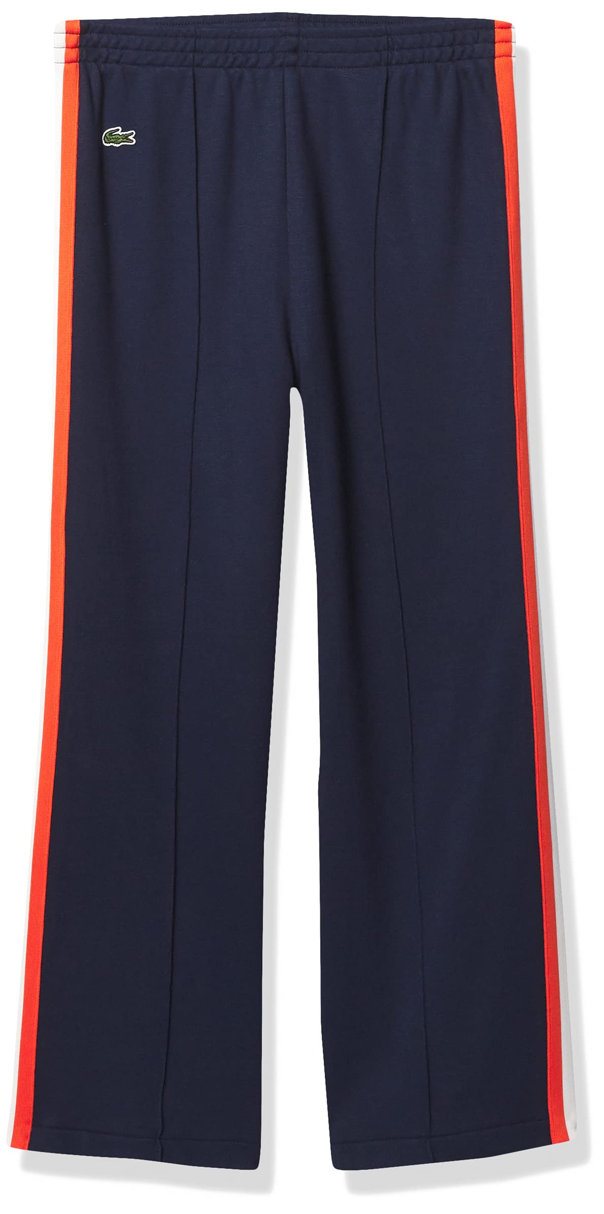 Lacoste Girls' Side Stripe Wide Leg Pants - Casual & Stylish Cotton Trousers for School, Travel & Everyday Wear