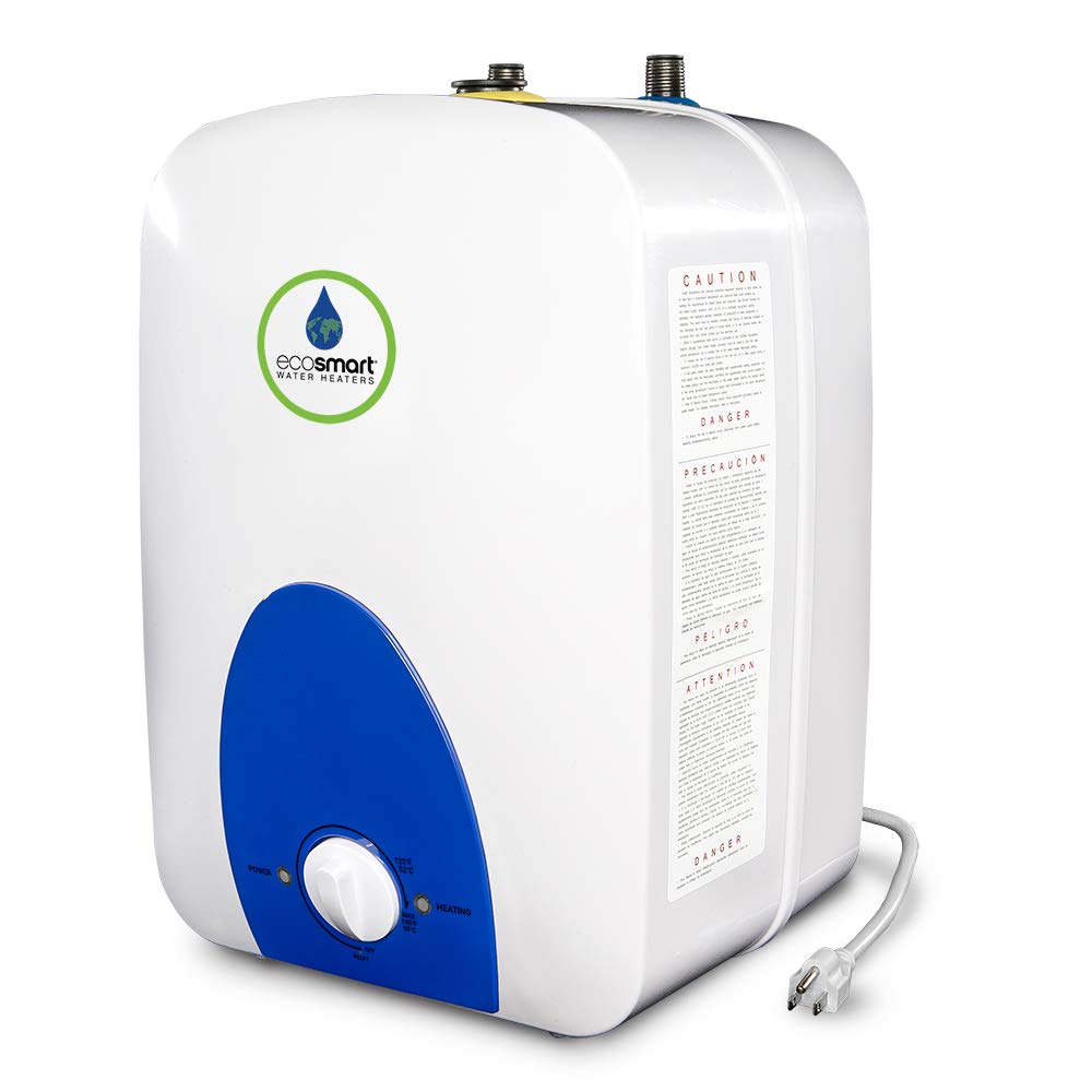 EcoSmart ECO MINI 4 4-Gallon 120V Electric Mini Tank Water Heater - Compact & Energy Efficient - Perfect for Small Bathrooms, Kitchen Sinks & RV Use