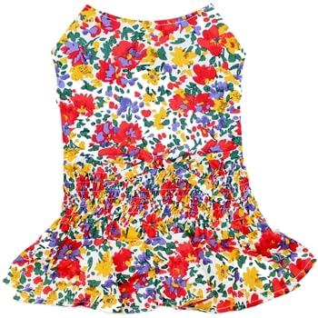 Floral Artsy Dress Ruched Waist
