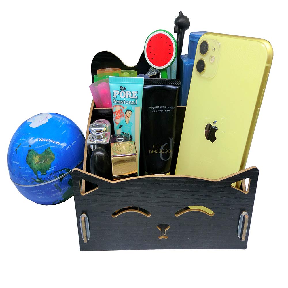 Elegant Folding Pen Holder Desk Organizer - Artwork Inspired Stationery Storage for Office & Home Decor (Black) | Perfect for Workspace, Study & Gift Giving