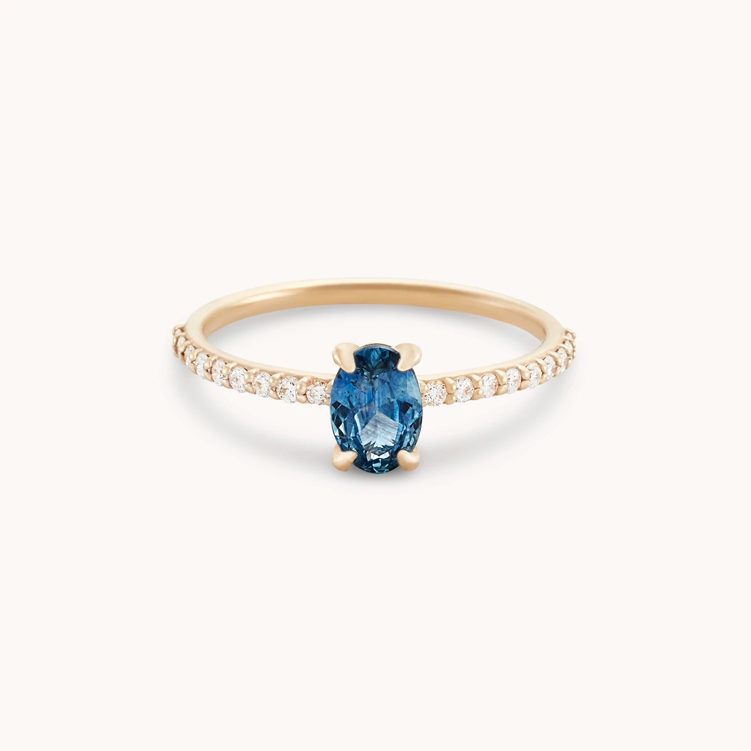 Unique Sapphire Blue Oval Ring – Handcrafted One-of-a-Kind Jewelry for Women | Perfect for Weddings, Anniversaries & Special Occasions