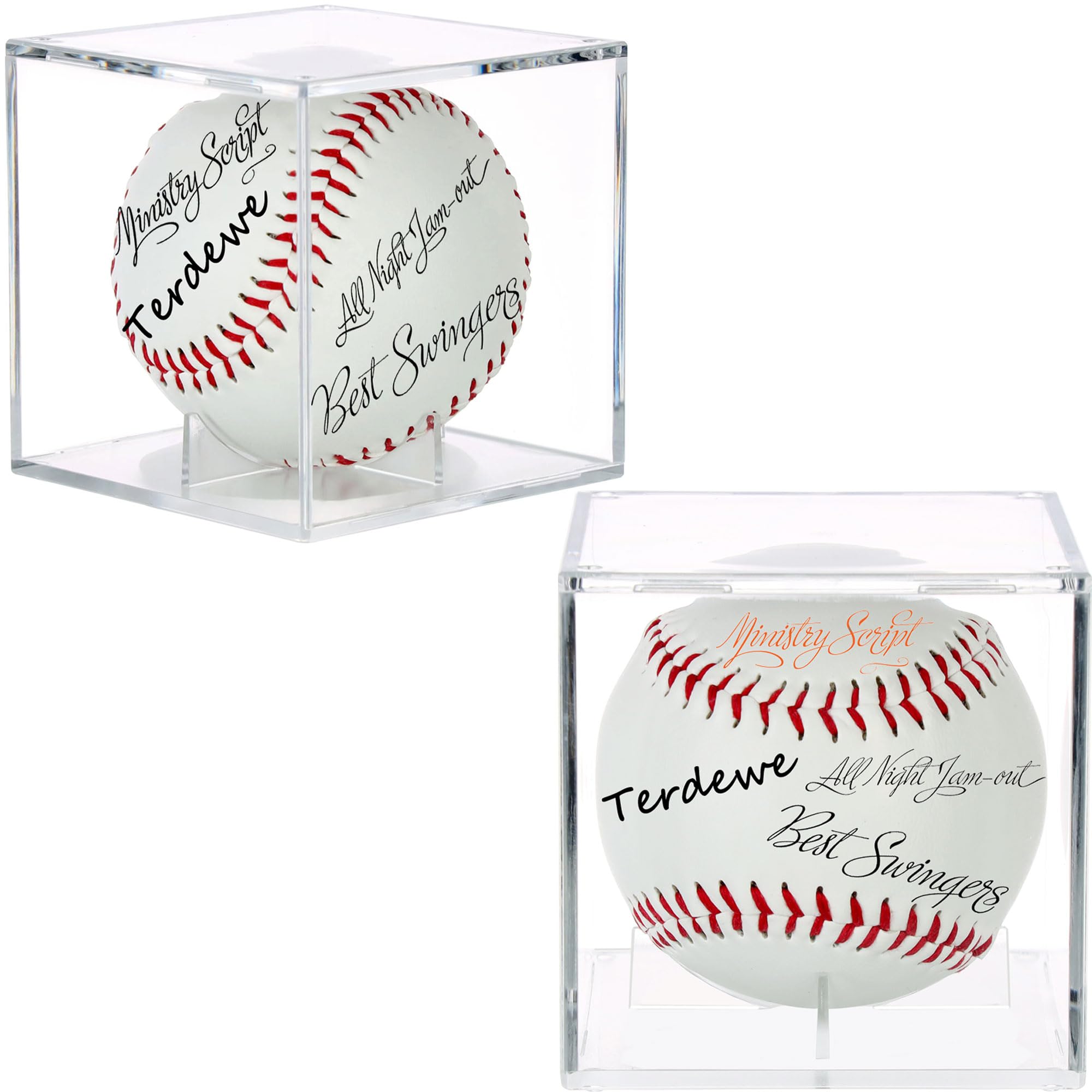2 Pack UV Protected Acrylic Baseball Display Case - Official MLB Autograph Memorabilia Protector Box for Collectibles, Signed Balls & Sports Decor - Perfect for Home, Office, or Sports Fan Gift