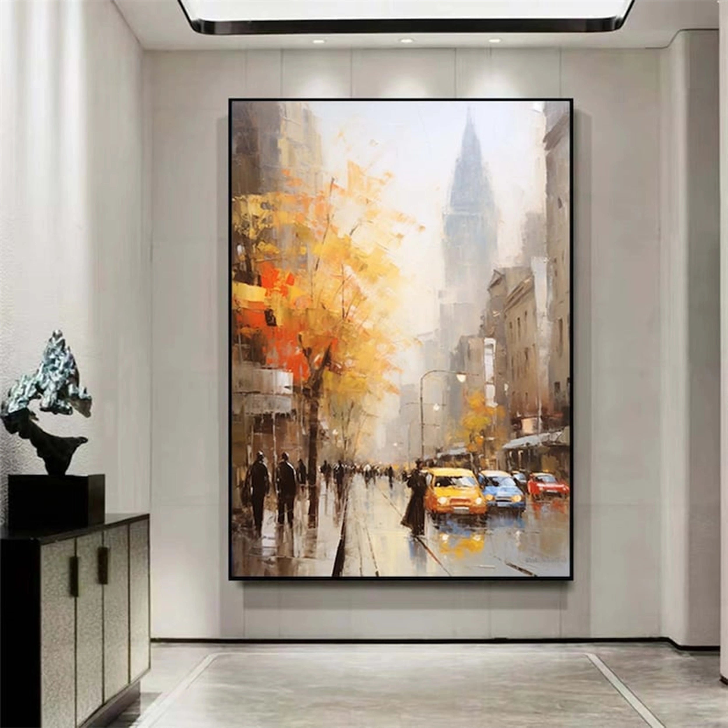 Urban Landscape Painting #UL 028 - Modern Wall Art for Living Room, Office & Bedroom Decor