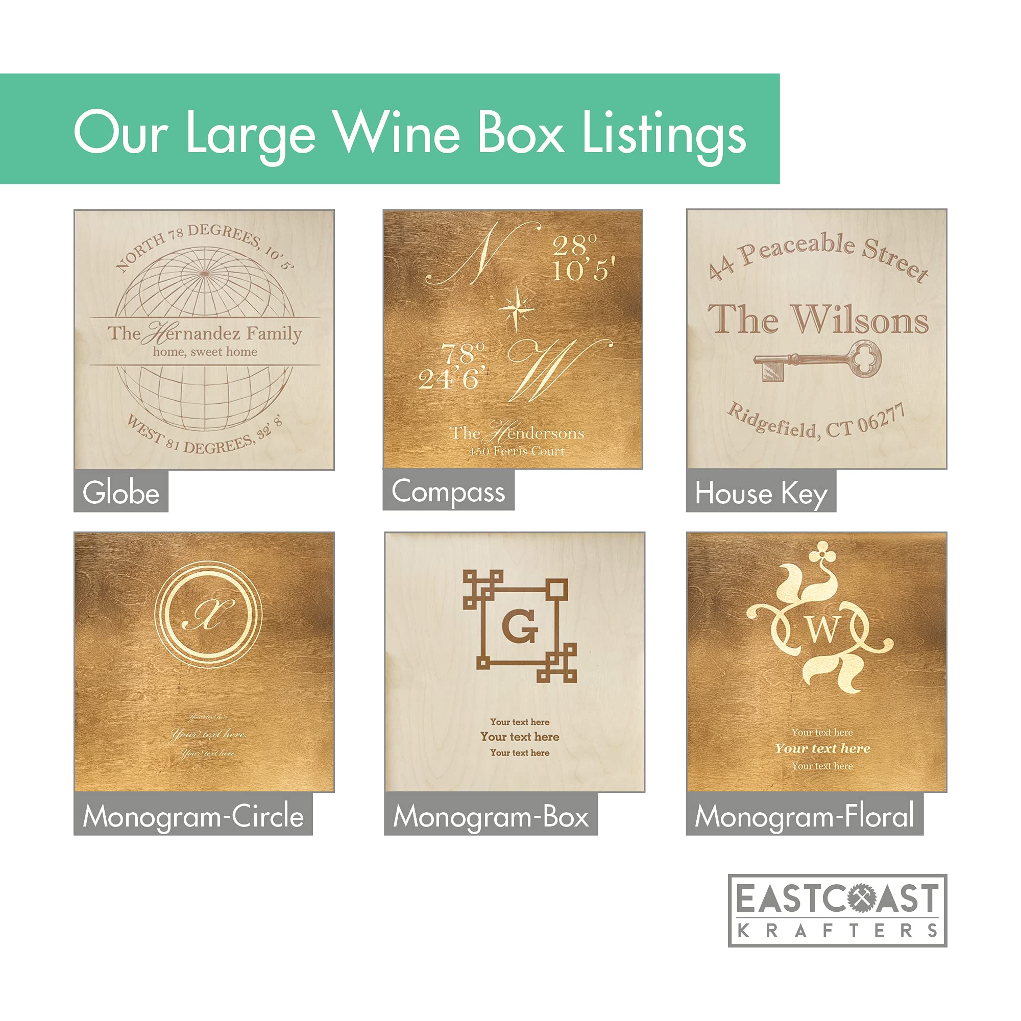 Personalized Engraved Wooden Wine Gift Box with Homeowner Key - Elegant Stained Finish - Perfect for Housewarming, Anniversary & Wedding Gifts
