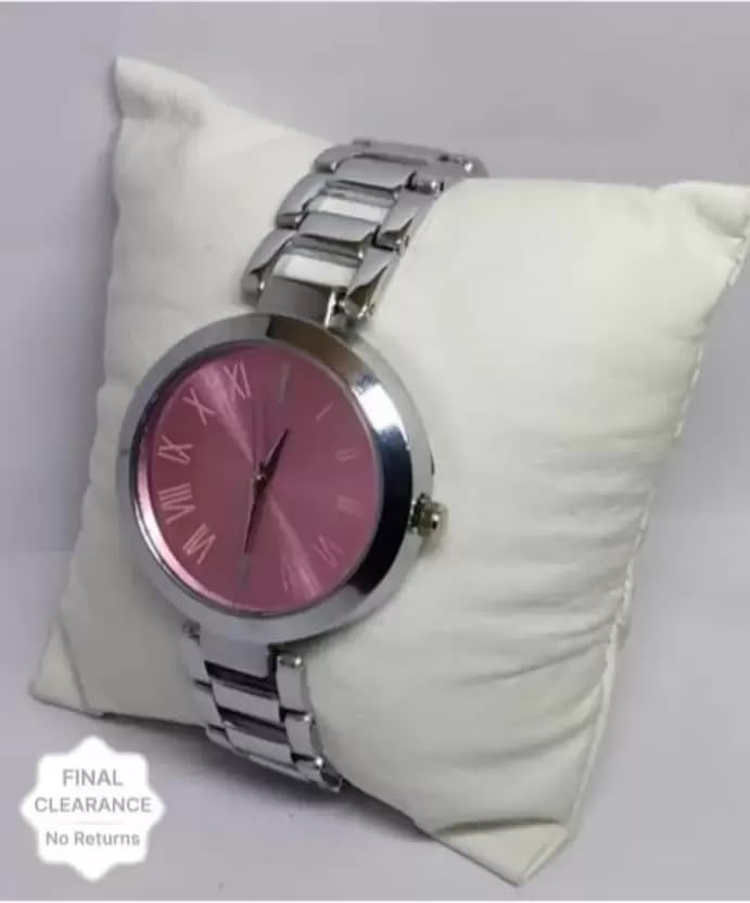 LAKSH Women's Stainless Steel Casual Watch (SR-460 AT-460) - Silver Fashion Watch for Everyday Wear, Office & Outdoor Activities