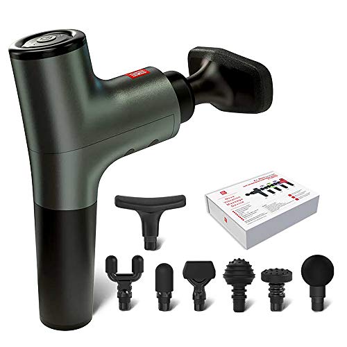Professional Nova Massage Gun with 7 Interchangeable Heads - Deep Tissue Muscle Relief for Athletes & Recovery - Includes Travel Case & Black Device - Perfect for Post-Workout, Office Use & Home Relaxation
