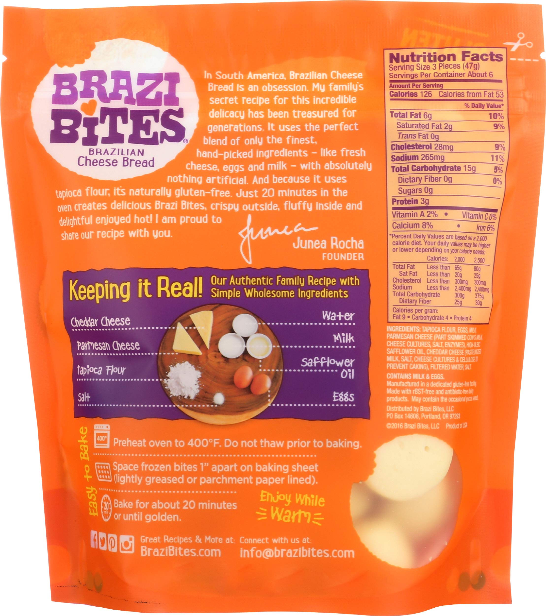 Brazi Bites Original Brazilian Cheese Bread - 11.5 oz Frozen Gluten-Free Snacks | Perfect for Parties, Breakfast & Keto Diet